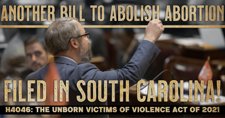 Bill to Abolish Abortion in South Carolina Filed by State Rep. Jonathan Hill